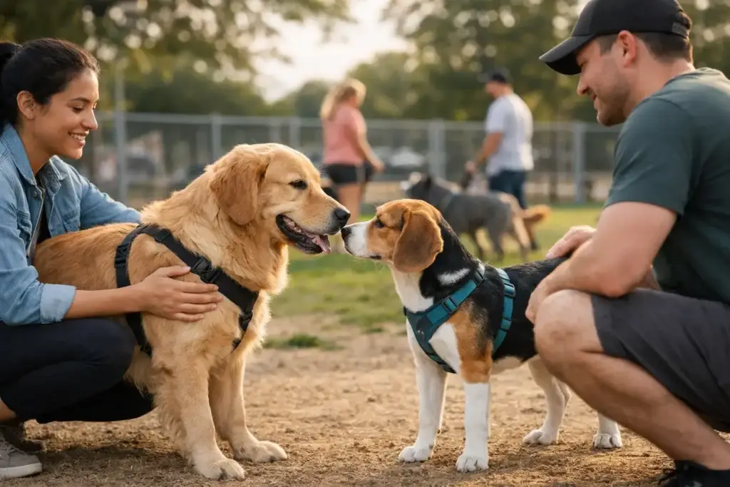 Cómo socializar perros en dog park sin errores
