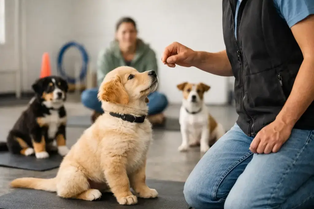 Clases de obediencia para cachorros: cuándo empezar