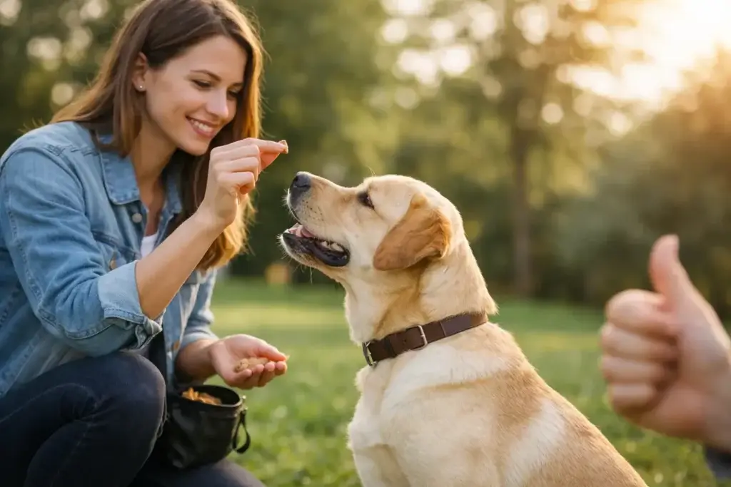 Mejorar conducta canina con refuerzo positivo